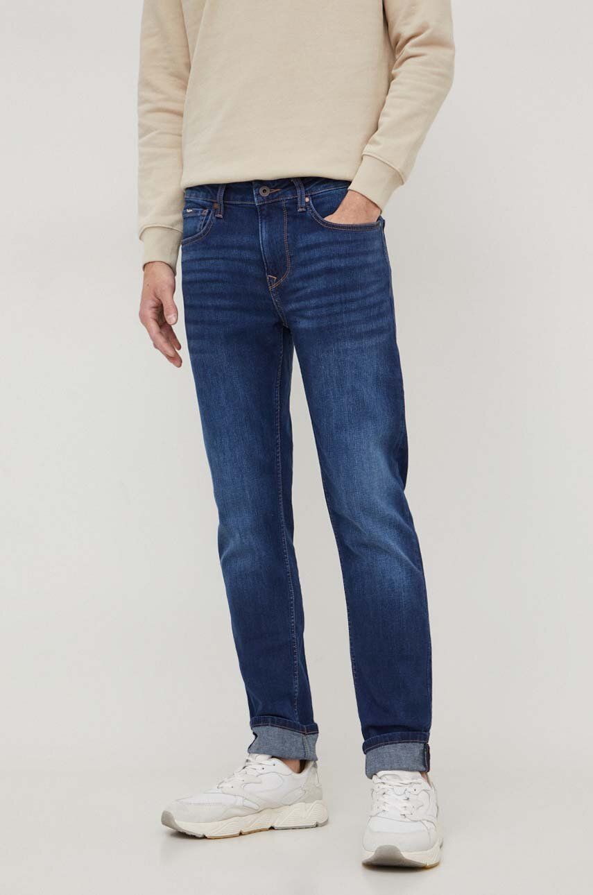 Pepe Jeans jeansi barbati, culoarea albastru marin