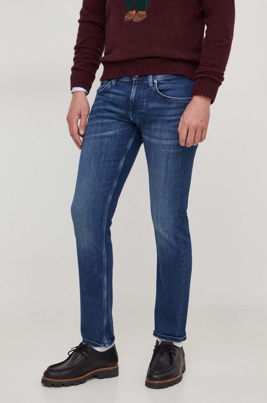 Pepe Jeans jeansi barbati, culoarea albastru marin