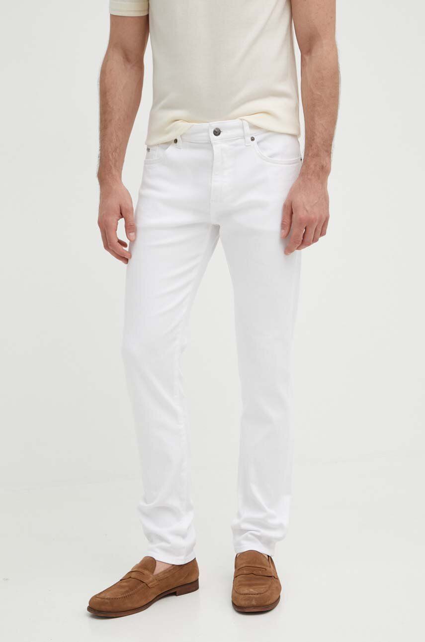 BOSS jeansi Delaware barbati, culoarea alb, 50514321