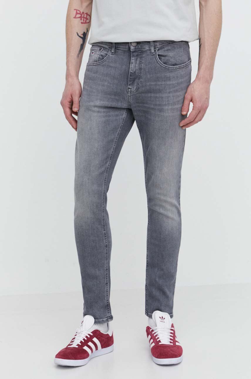 Tommy Jeans jeansi barbati, culoarea gri, DM0DM18731