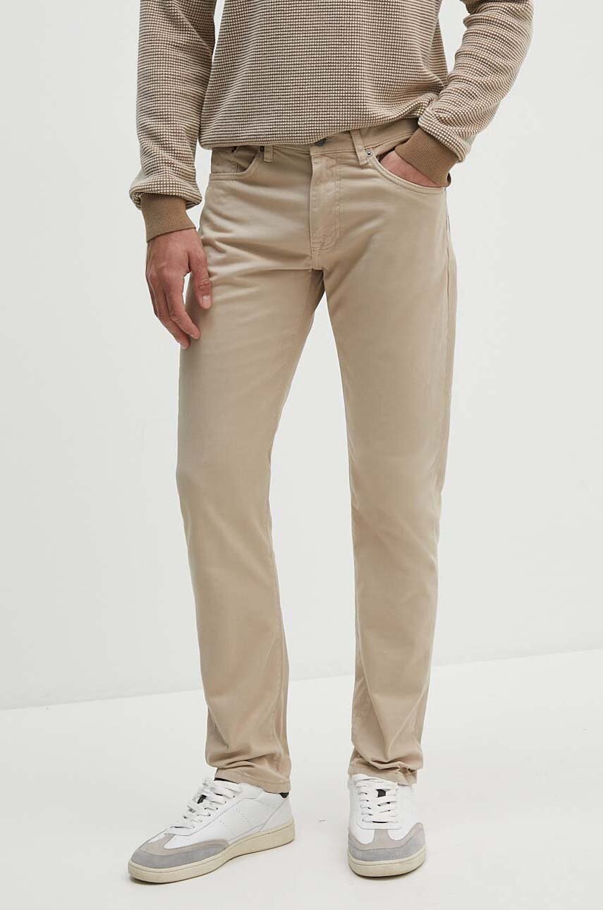 Gant pantaloni barbati, culoarea bej, mulata, 1000368