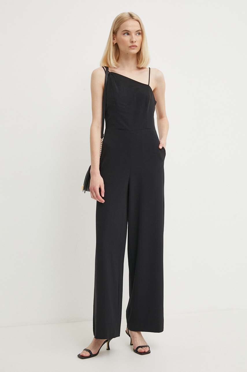 Sisley salopeta culoarea negru, cu decolteu rotund