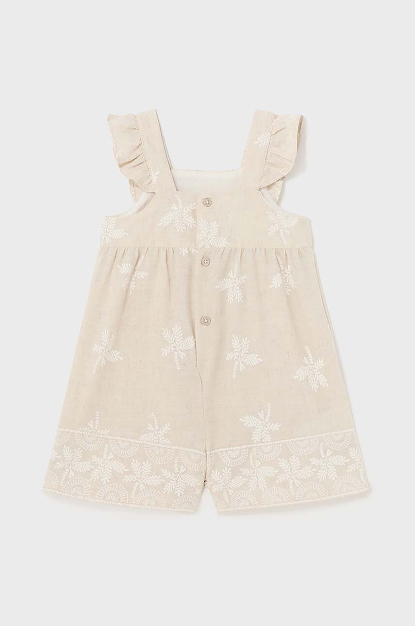 Комбинезон для младенцев Mayoral цвет бежевый с примесью льна во Львове Комбинезон для младенцев Mayoral цвет бежевый с примесью льна во Львове