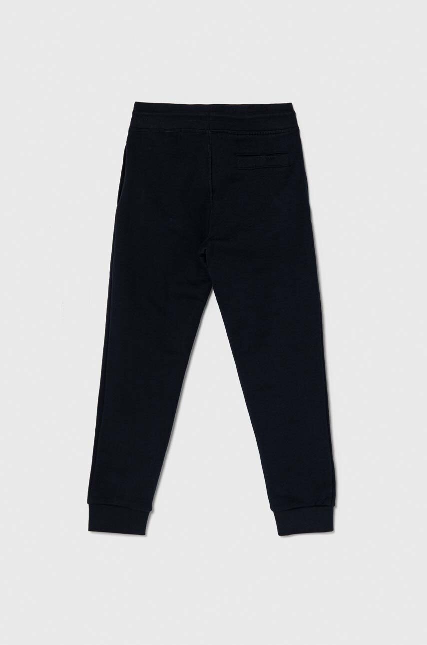 Дитячі спортивні штани Guess колір синій однотонні Дитячі спортивні штани Guess колір синій однотонні