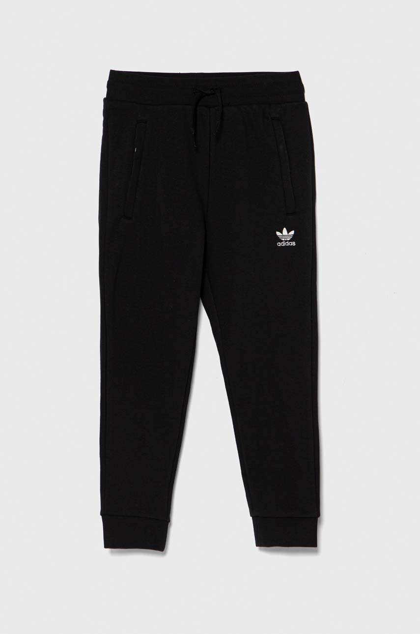 Детские спортивные штаны adidas Originals цвет чёрный однотонные