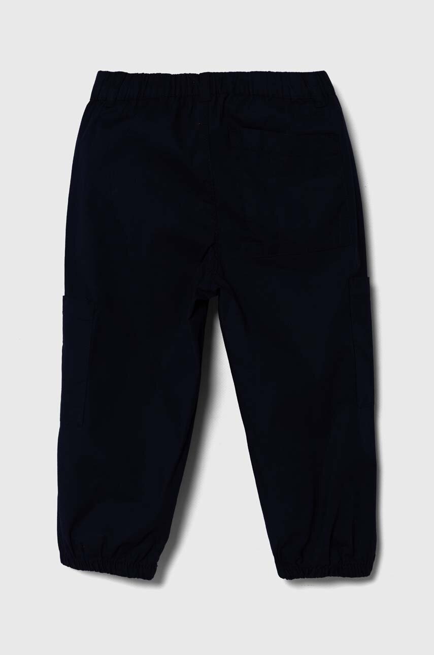 Дитячі штани United Colors of Benetton колір синій однотонні