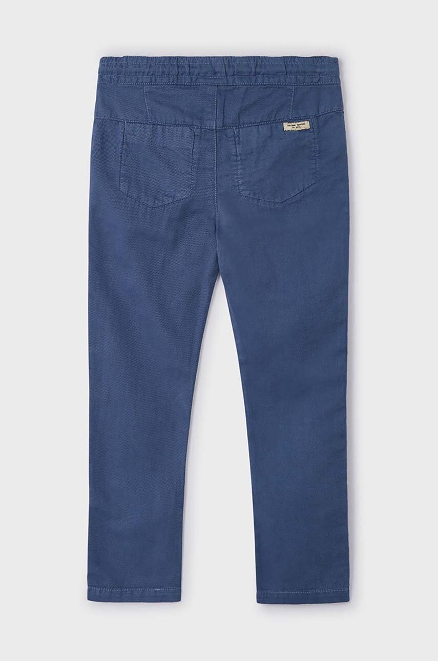 Дитячі штани з домішкою льону Mayoral однотонні