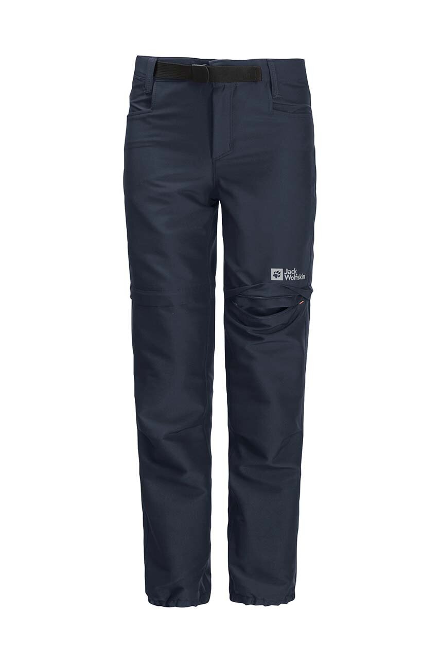 Jack Wolfskin pantaloni de ploaie pentru copii ACTIVE ZIP OFF culoarea albastru marin