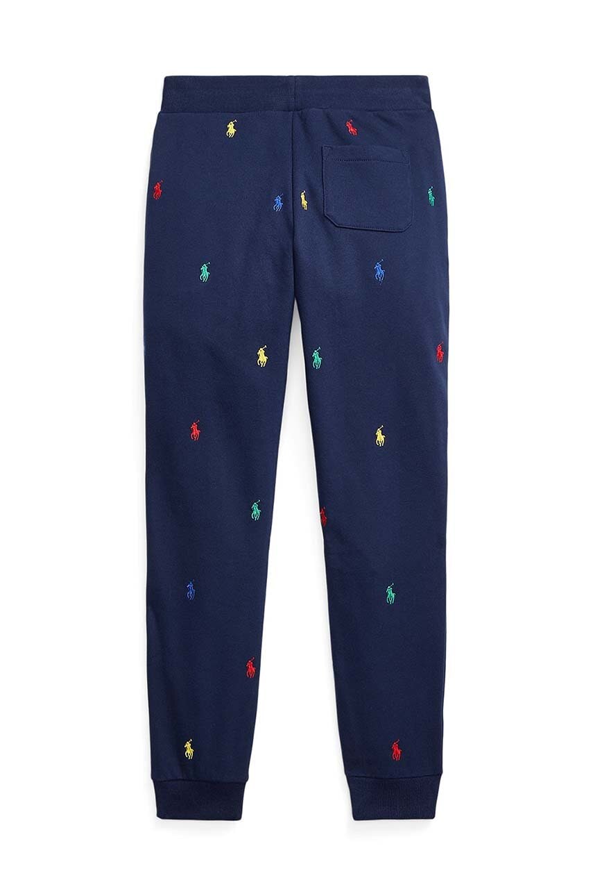 Детские спортивные штаны Polo Ralph Lauren цвет синий с узором 323846210005 Детские спортивные штаны Polo Ralph Lauren цвет синий с узором 323846210005