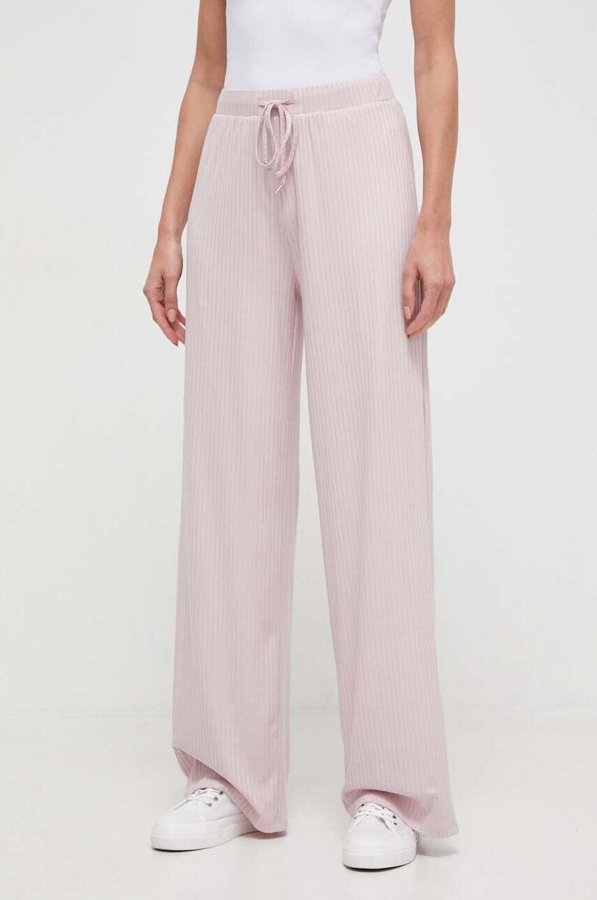 

Штаны лаунж Guess цвет розовый однотонные