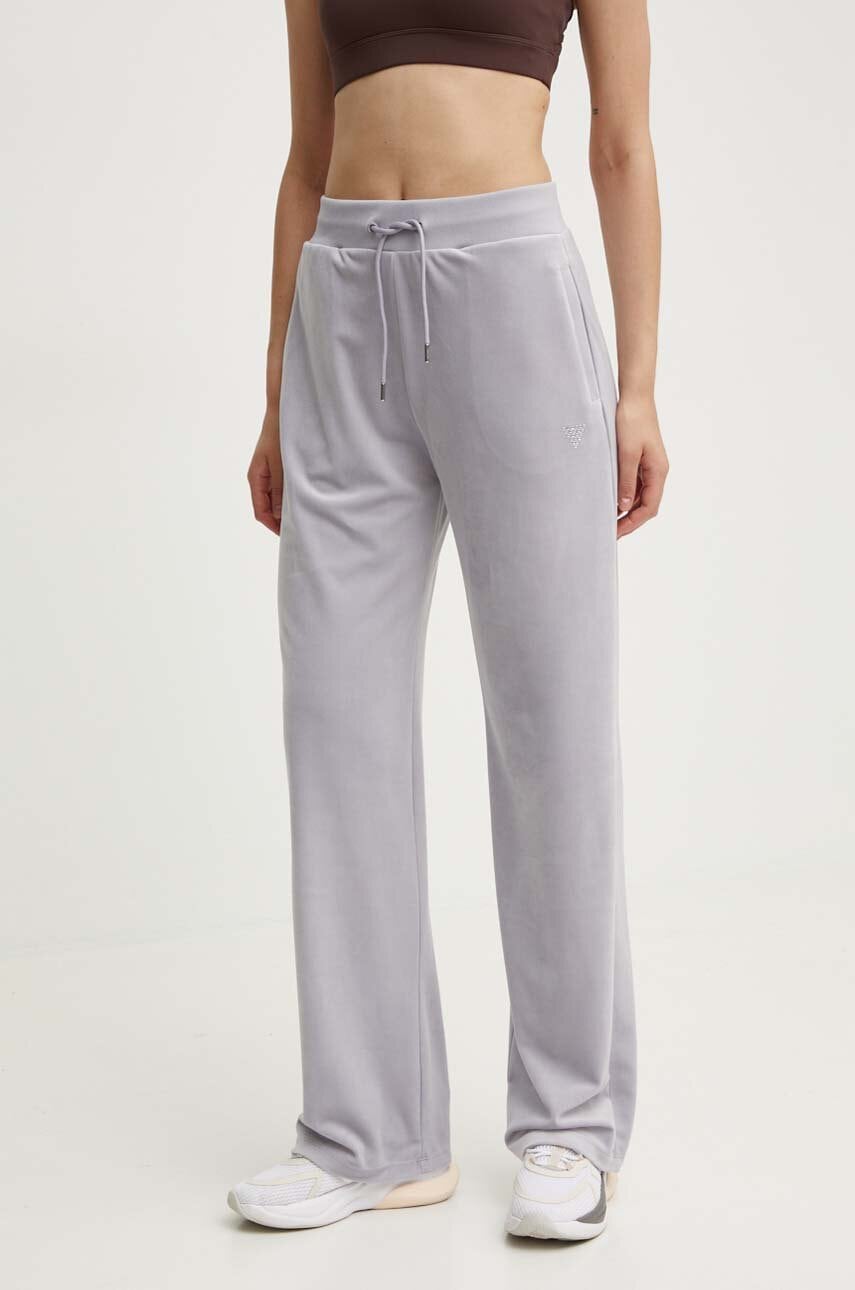 Levně Tepláky Guess fialová barva, s aplikací