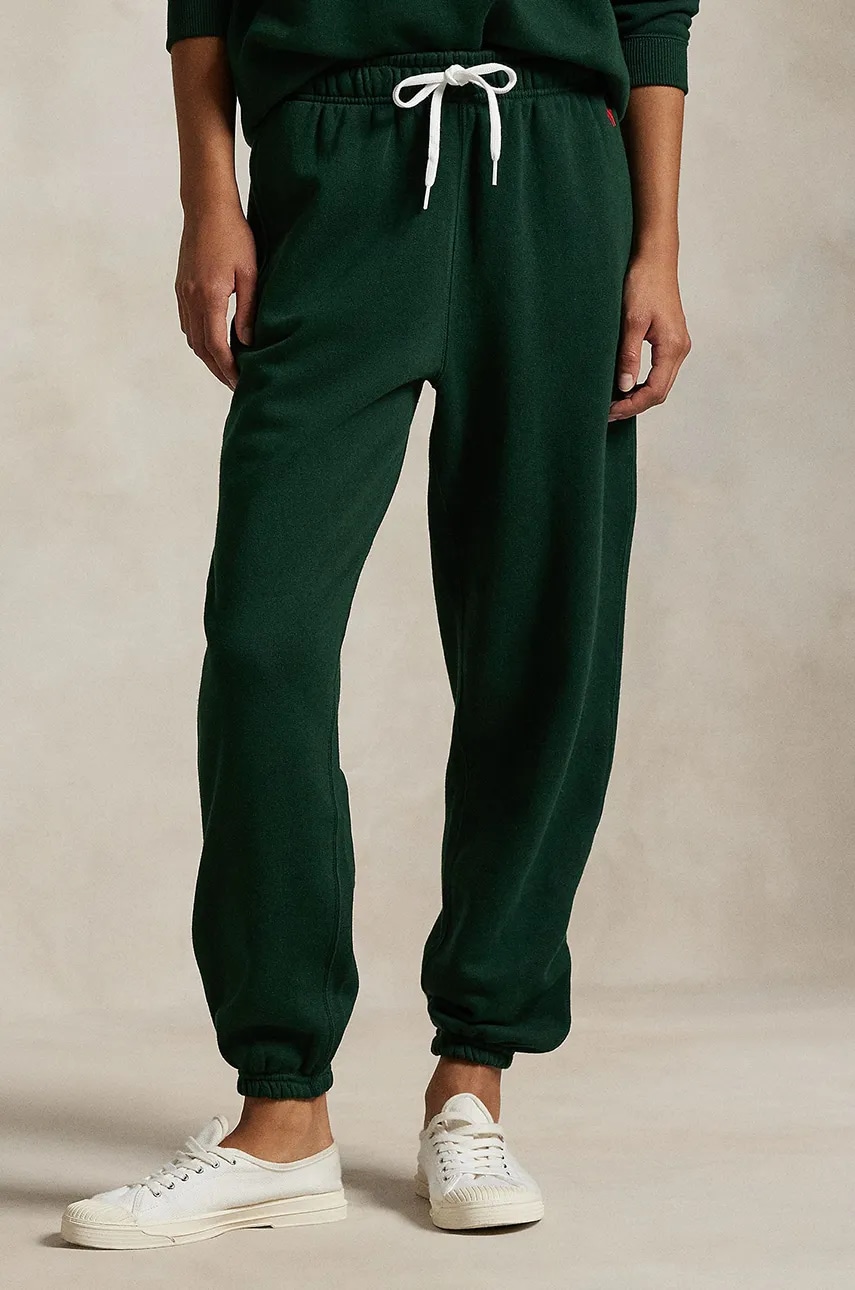 Спортивные штаны Polo Ralph Lauren цвет зеленый однотонные 211943009 Спортивные штаны Polo Ralph Lauren цвет зеленый однотонные 211943009