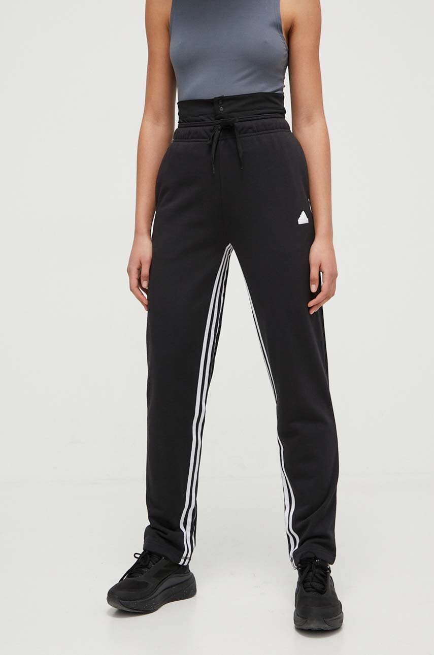 adidas pantaloni de trening culoarea negru, cu imprimeu IN1830