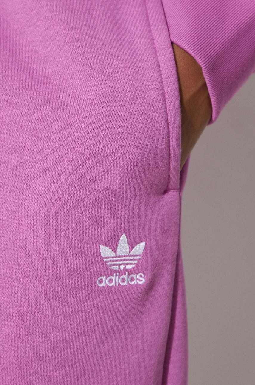 Donji dio trenirke adidas Originals Essentials Fleece Joggers boja: ružičasta, bez uzorka, IR5964