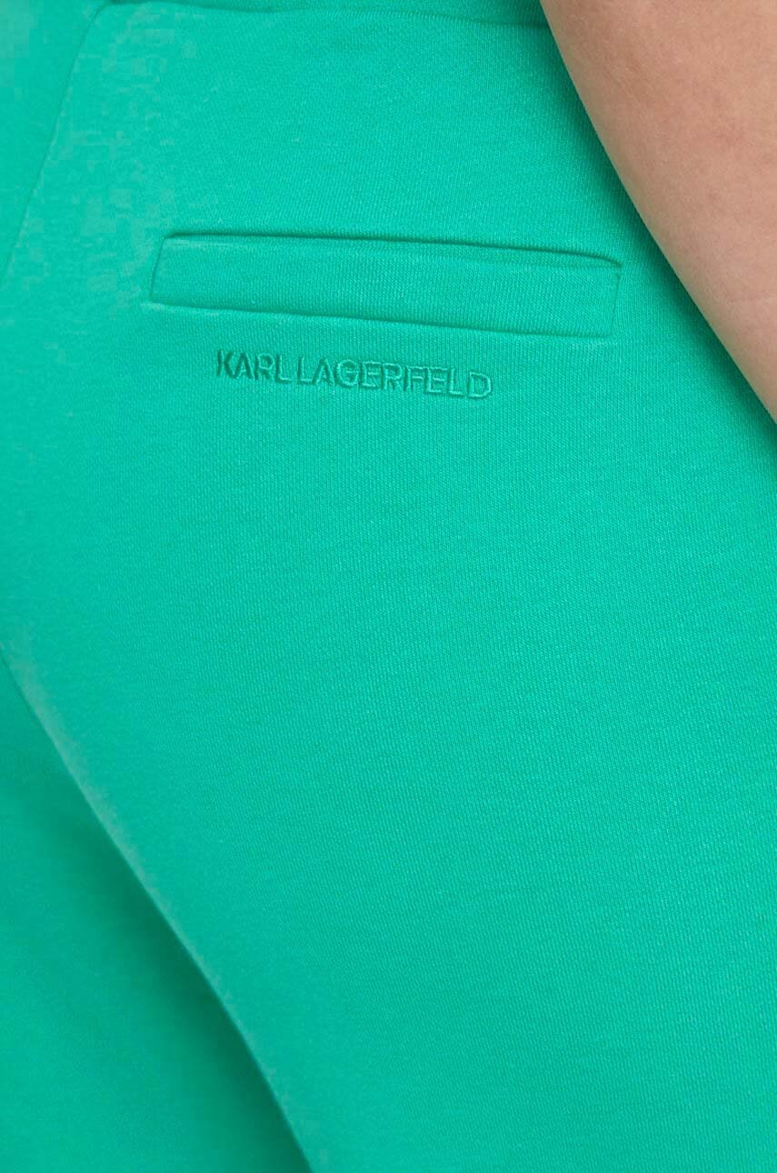 Спортивні штани Karl Lagerfeld колір зелений з аплікацією 