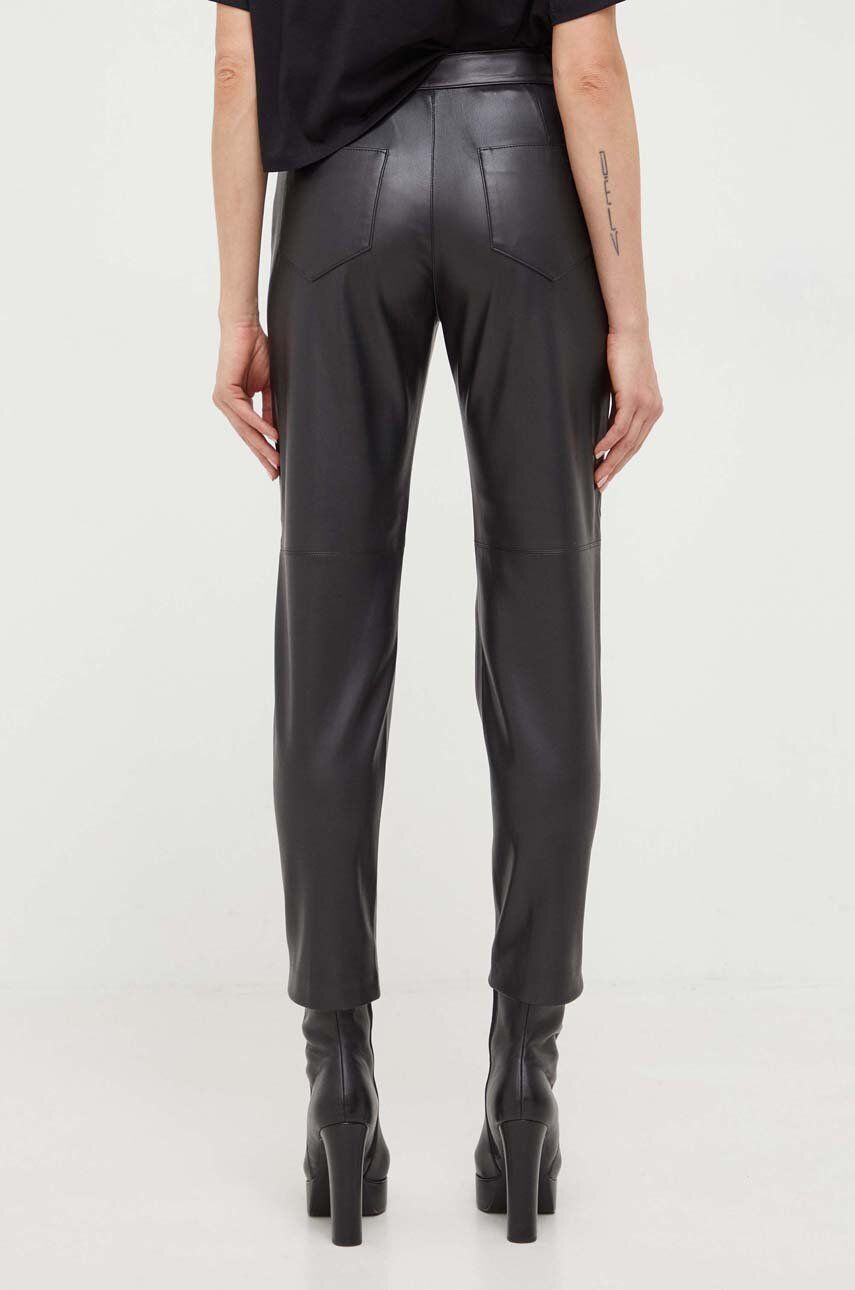 Karl Lagerfeld Pantaloni Femei, Culoarea Negru, Drept, High Waist