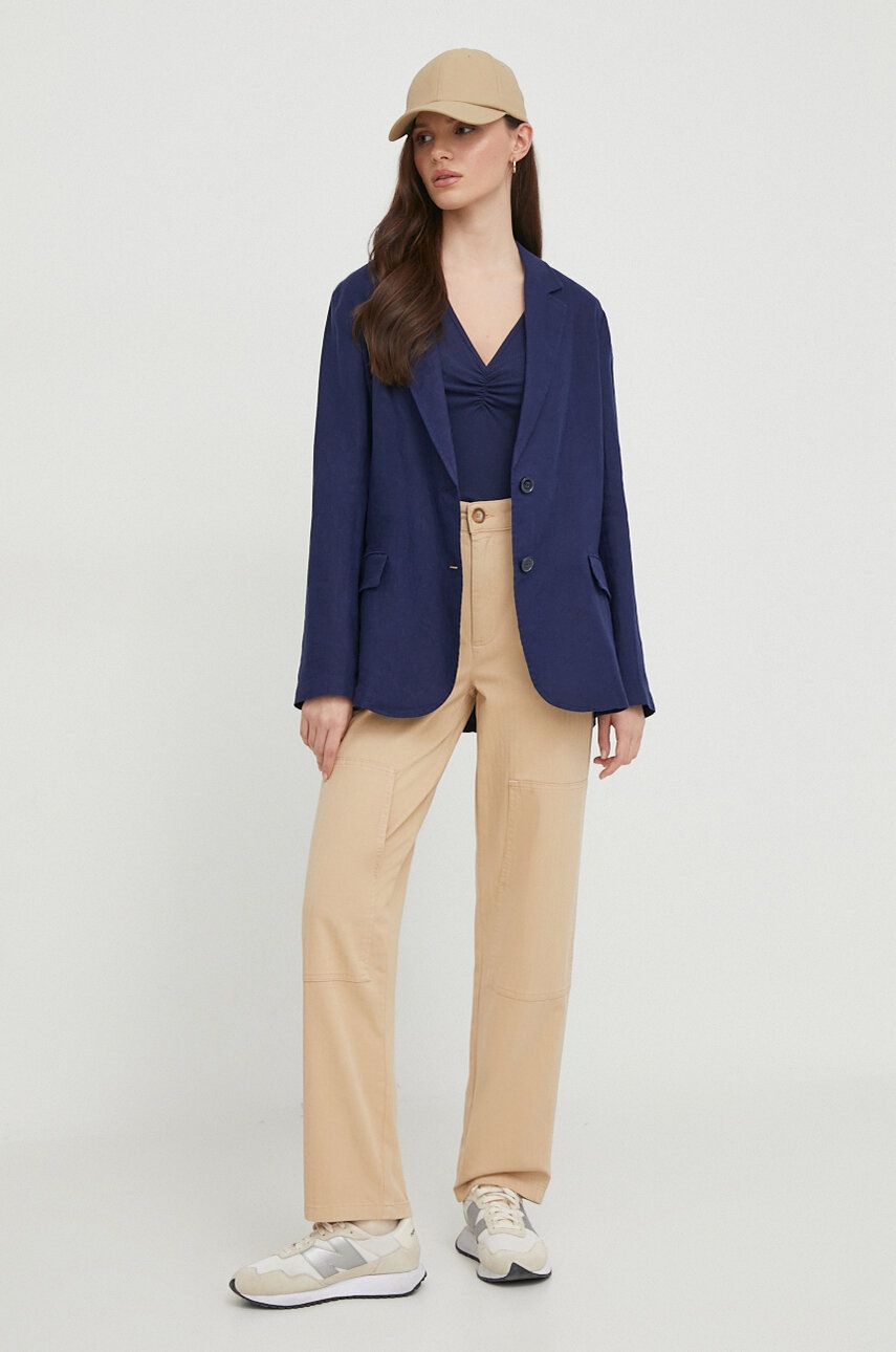 Παντελόνι Pepe Jeans Betsy BETSY χρώμα: μπεζ PL211692 φωτογραφία