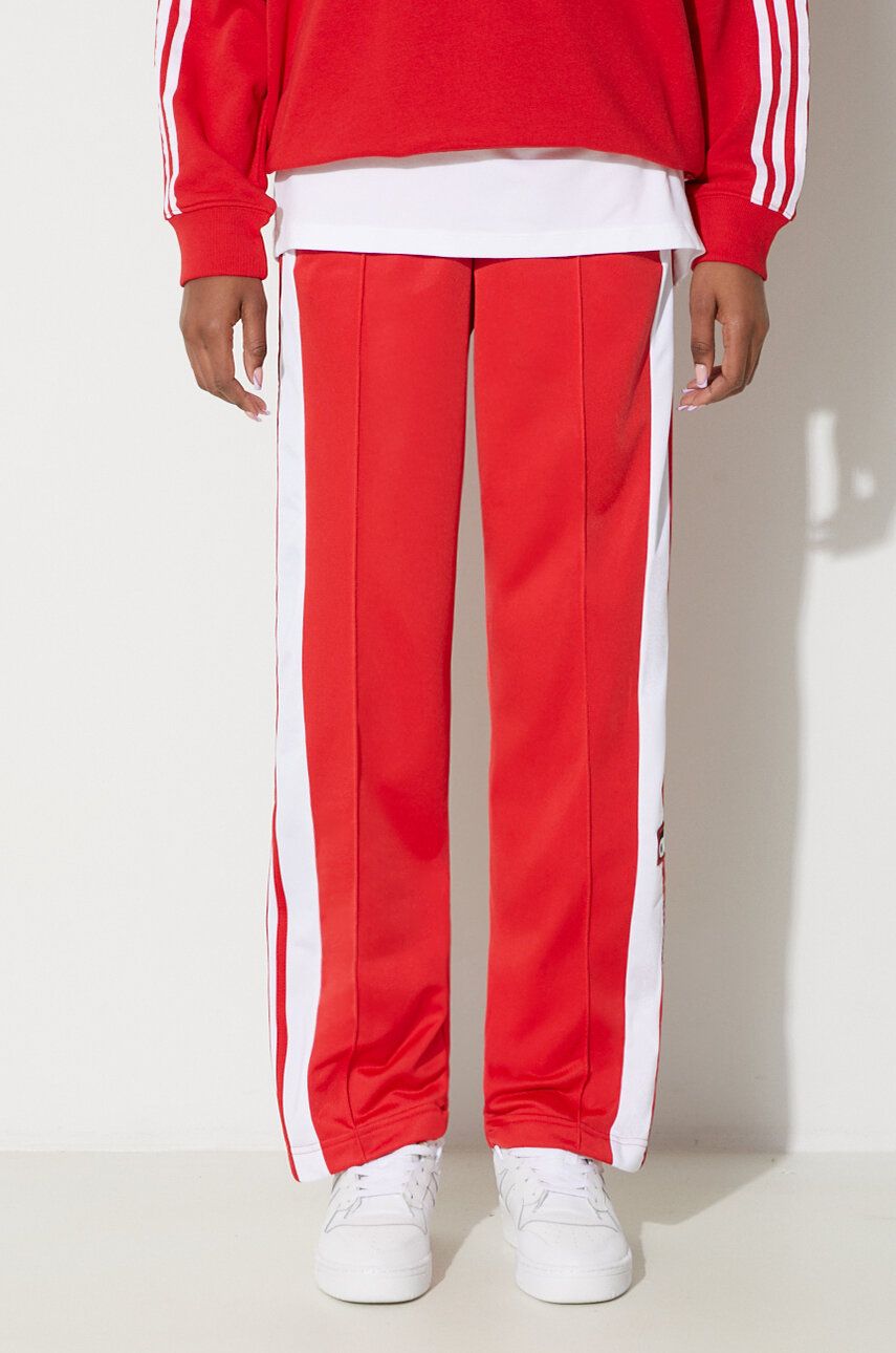 Donji dio trenirke adidas Originals Adibreak Pant boja: crvena, s uzorkom, IP0620