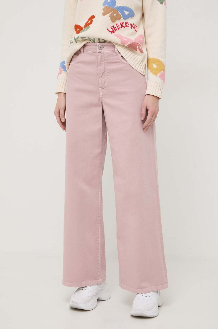 Weekend Max Mara jeans Cannes femei, culoarea roz 2415130000000