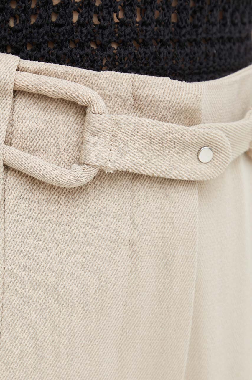 Παντελόνι από μείγμα μαλλιού IRO χρώμα: μπεζ φωτογραφία