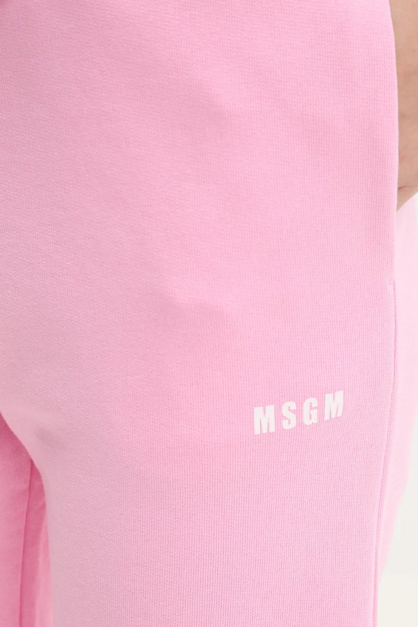 Βαμβακερό παντελόνι MSGM χρώμα: μαύρο φωτογραφία