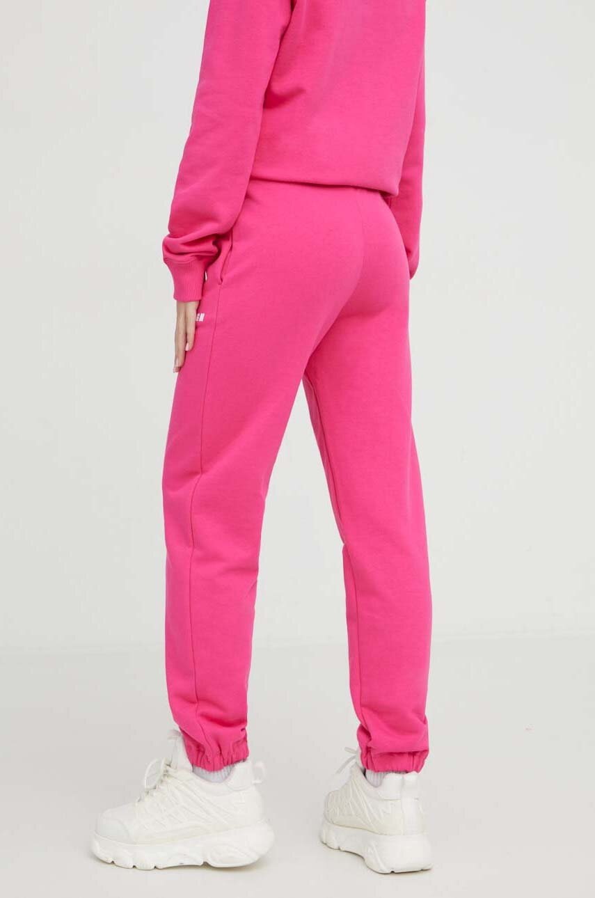 MSGM Pantaloni De Trening Din Bumbac Culoarea Roz, Neted