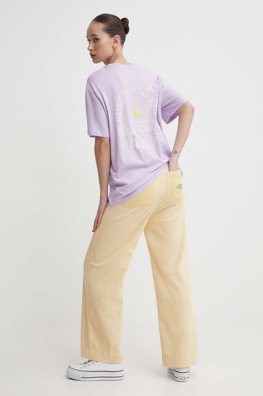 Κοτλέ παντελόνι Billabong Since 73 χρώμα: κίτρινο, UBJNP00183 φωτογραφία