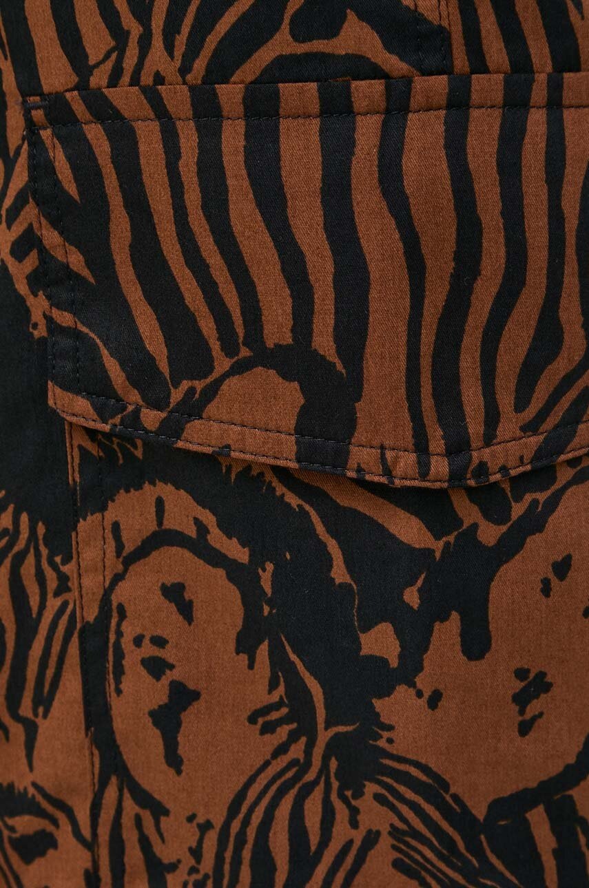 Βαμβακερό παντελόνι Weekend Max Mara χρώμα: καφέ φωτογραφία