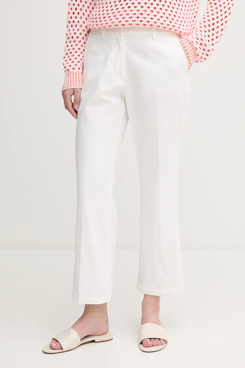 Sisley pantaloni femei, culoarea negru, drept, medium waist