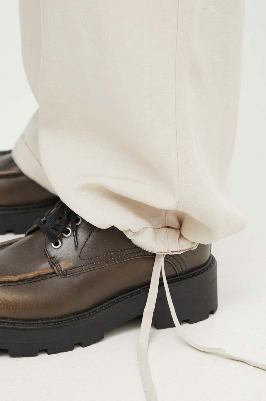 Παντελόνι με λινό μείγμα Résumé ApolloRS χρώμα: μπεζ, 20771130 φωτογραφία