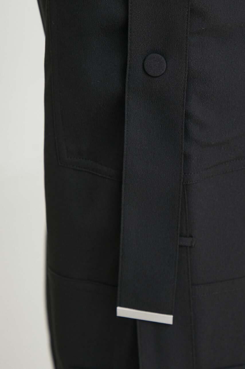 Παντελόνι Sisley χρώμα: μαύρο φωτογραφία