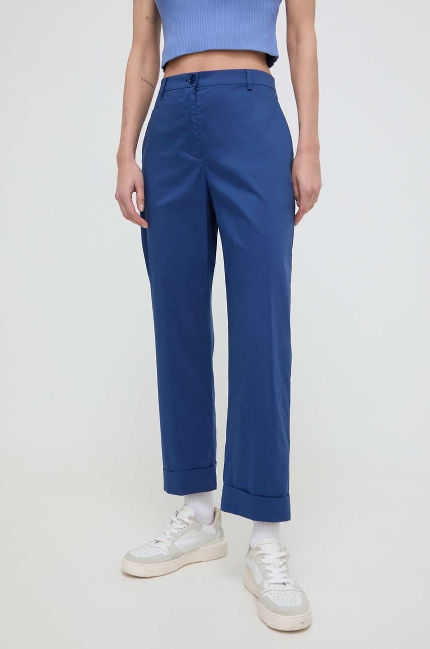 Levně Kalhoty Patrizia Pepe dámské, jednoduché, high waist, 2P1610 A23