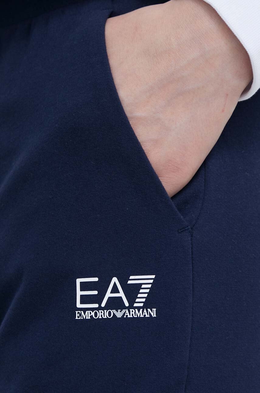 Спортивні штани EA7 Emporio Armani колір синій з принтом 