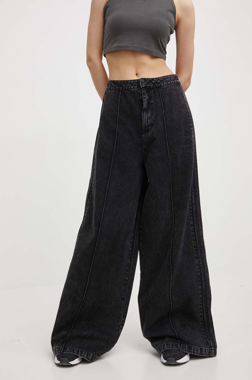 adidas Originals jeansi femei, culoarea negru, IT7271