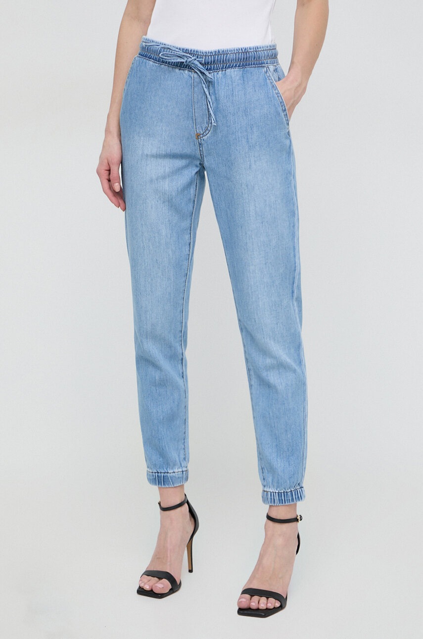 

Дънки Guess NOAH в с висока талия W4GA0O D58L0, Син