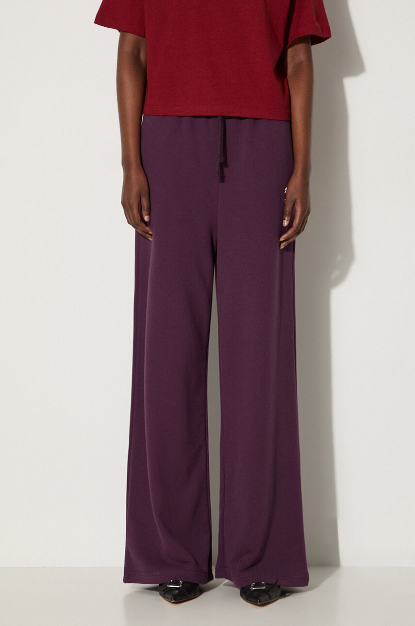Puma pantaloni de trening din bumbac BETTER CLASSIC culoarea violet, neted, 624235 Puma pantaloni de trening din bumbac BETTER CLASSIC culoarea violet, neted, 624235