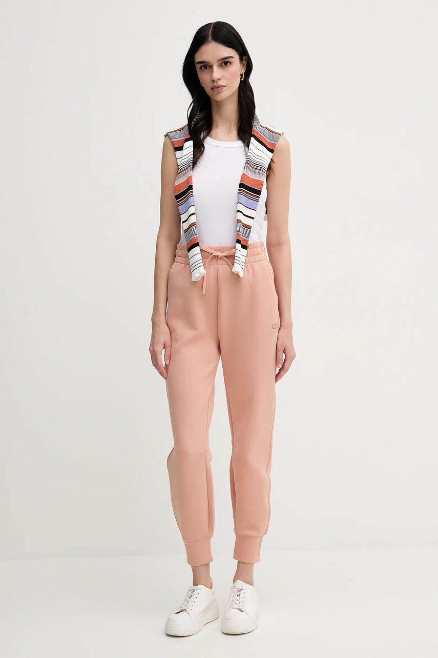 Спортивные штаны Lacoste цвет чёрный однотонные XF0343