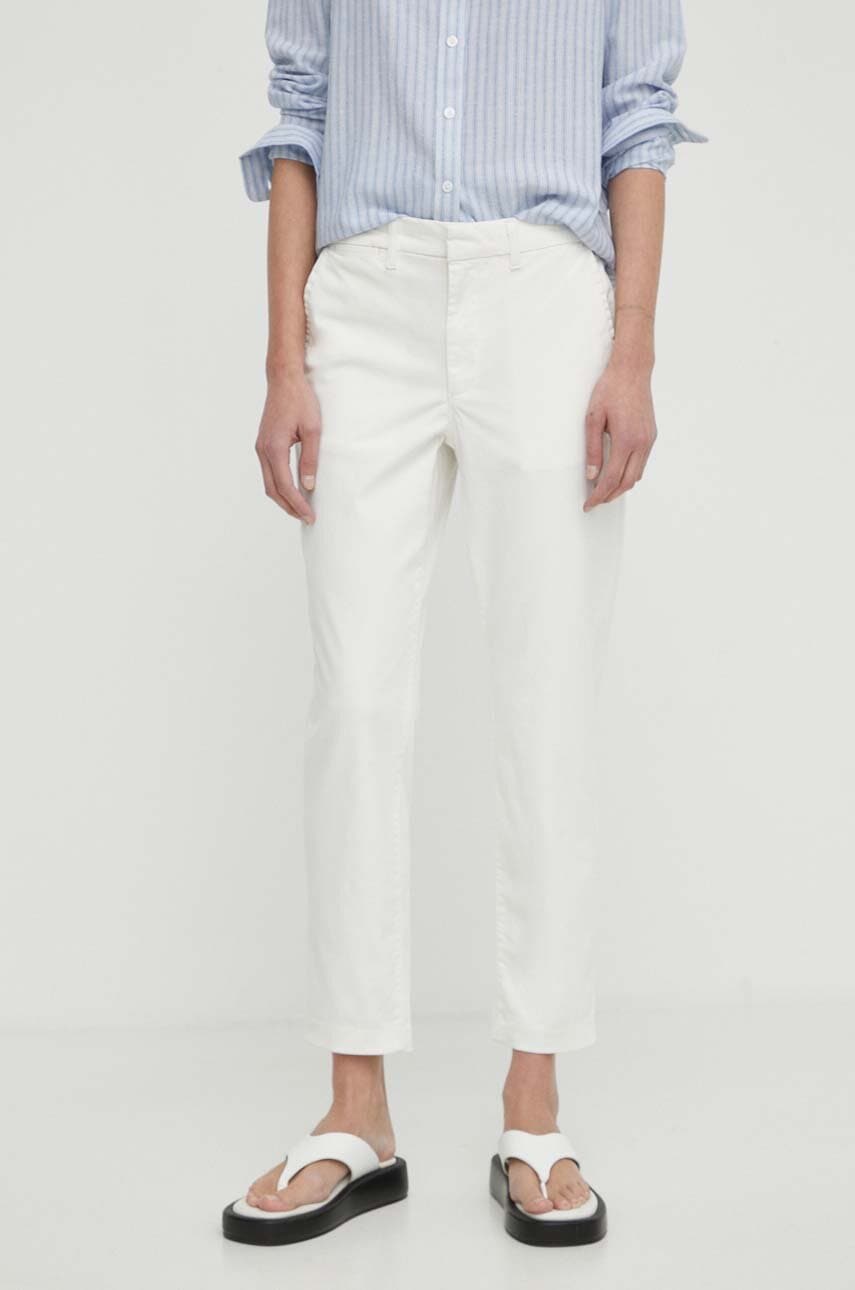 Levi's pantaloni femei, culoarea bej, mulata, high waist