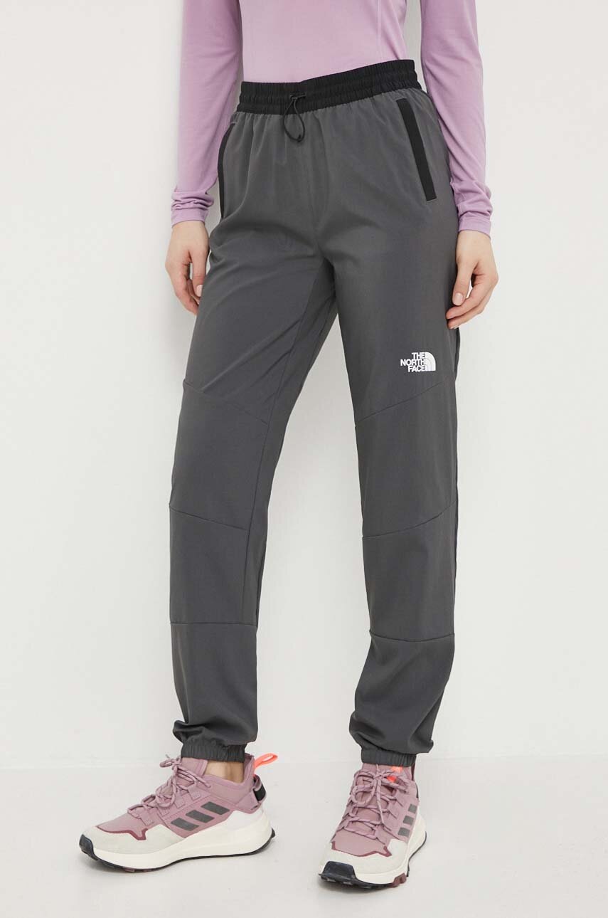 The North Face pantaloni sport Mountain Athletics femei, culoarea gri, NF0A87G5WUO1