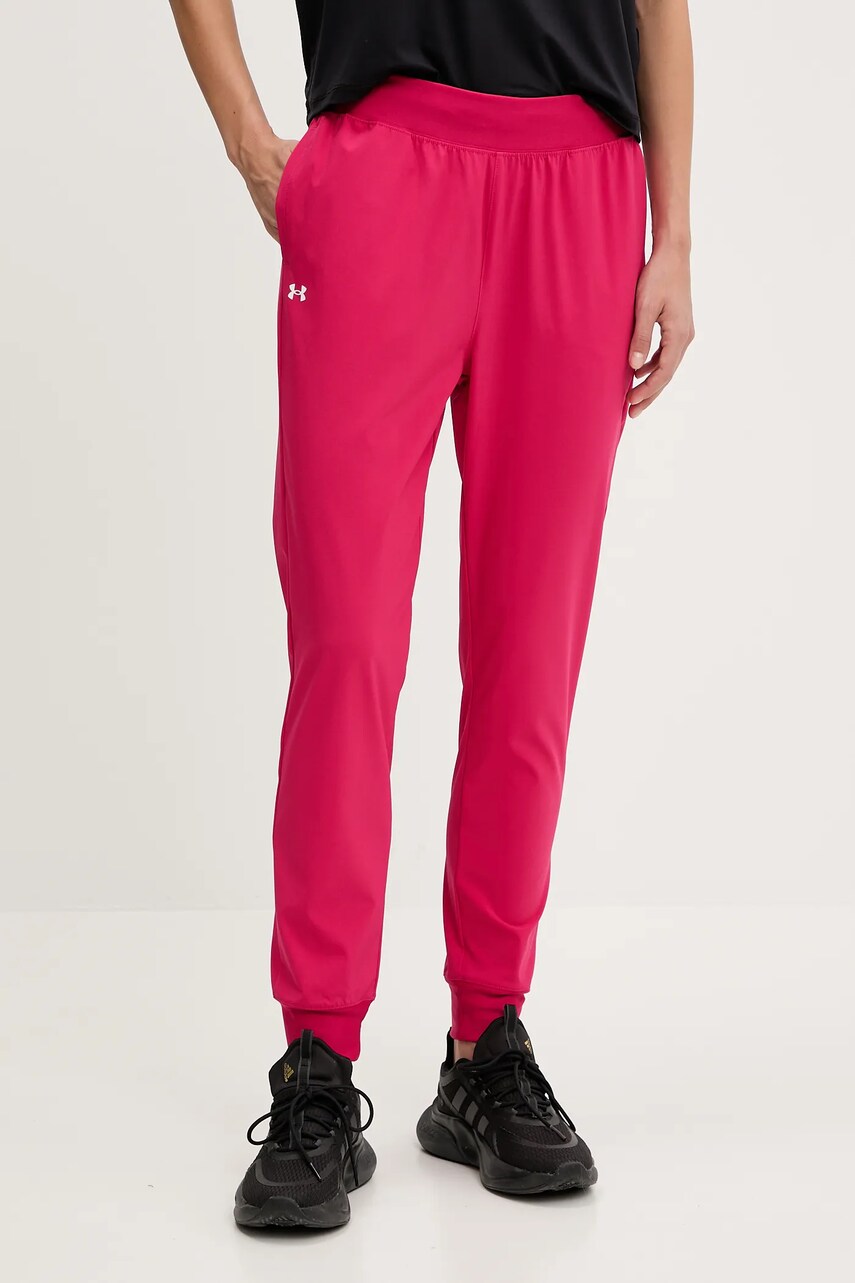Under Armour pantaloni de antrenament ArmourSport culoarea verde, high waist