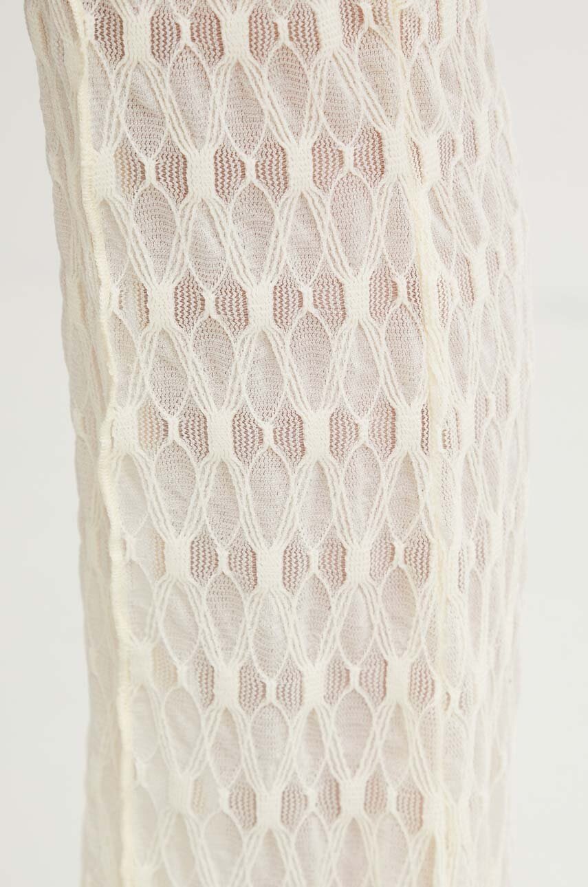 Παντελόνι Gestuz χρώμα: μπεζ, 10909321 φωτογραφία