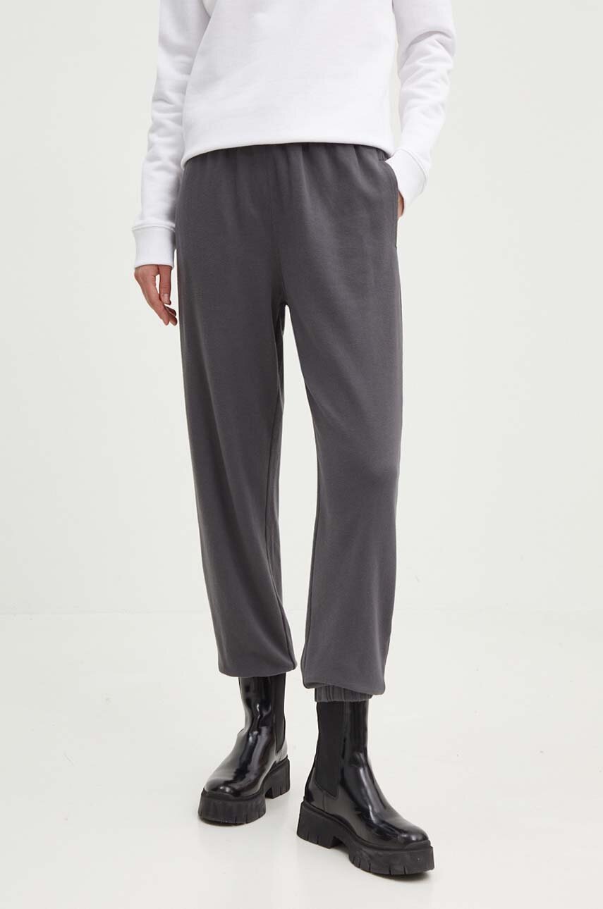 Hollister Co. pantaloni de trening culoarea gri, neted