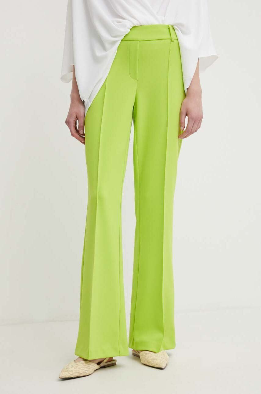 Joseph Ribkoff pantaloni femei, culoarea verde, drept, medium waist, 241248