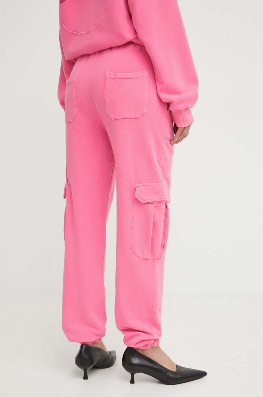 Βαμβακερό παντελόνι K+LUSHA χρώμα: ροζ, KLZOE TJ008PX φωτογραφία