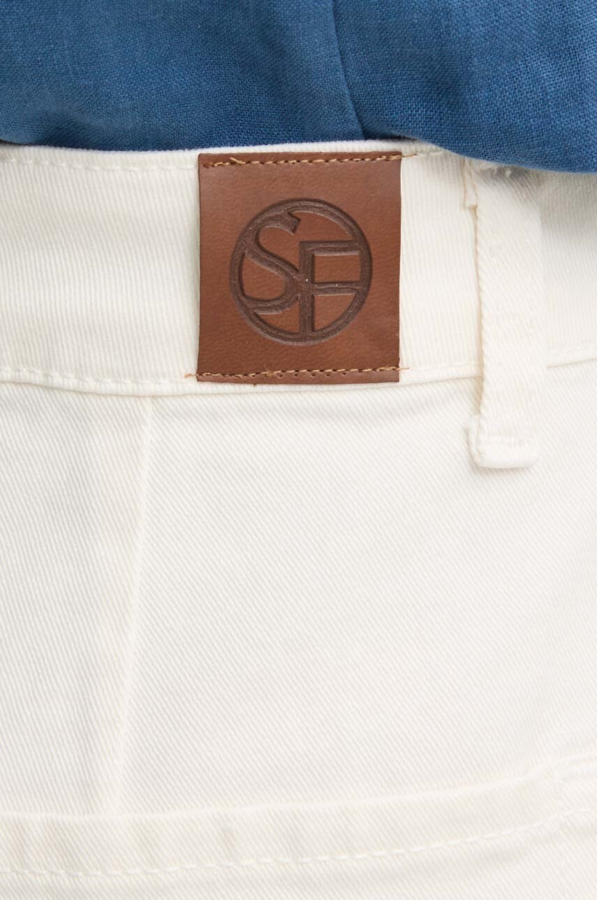 Παντελόνι Sandro Ferrone χρώμα: μπεζ, SFS10XBDSHANNON φωτογραφία