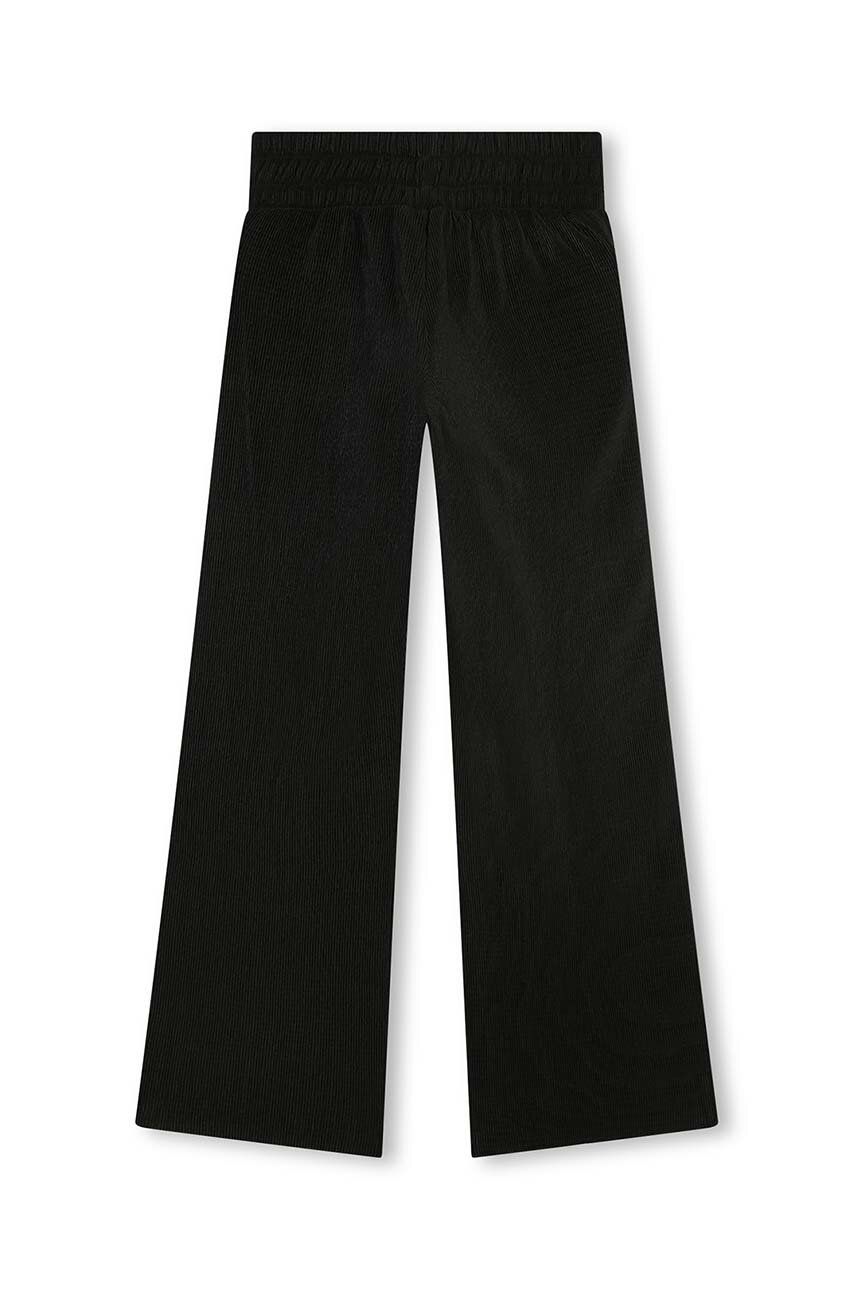 Dkny Pantaloni Copii Culoarea Negru, Neted