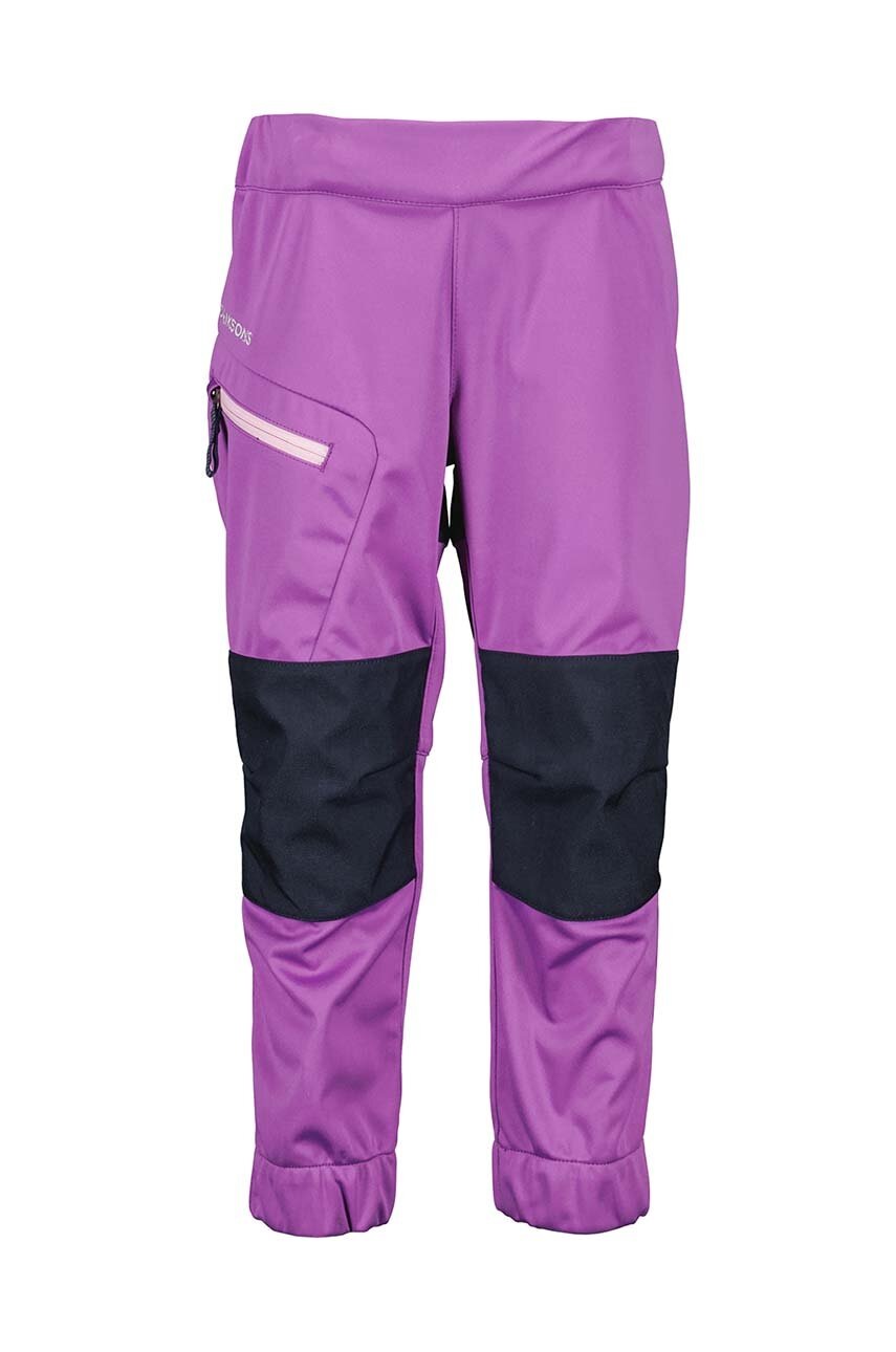 Дитячі штани Didriksons LÖVET KIDS PANT 8 колір фіолетовий