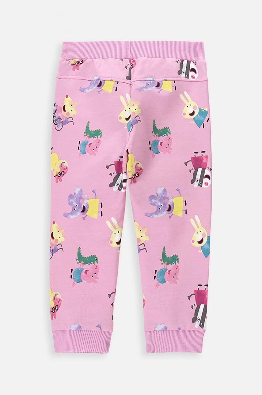 Дитячі спортивні штани Coccodrillo колір рожевий візерунок Дитячі спортивні штани Coccodrillo колір рожевий візерунок