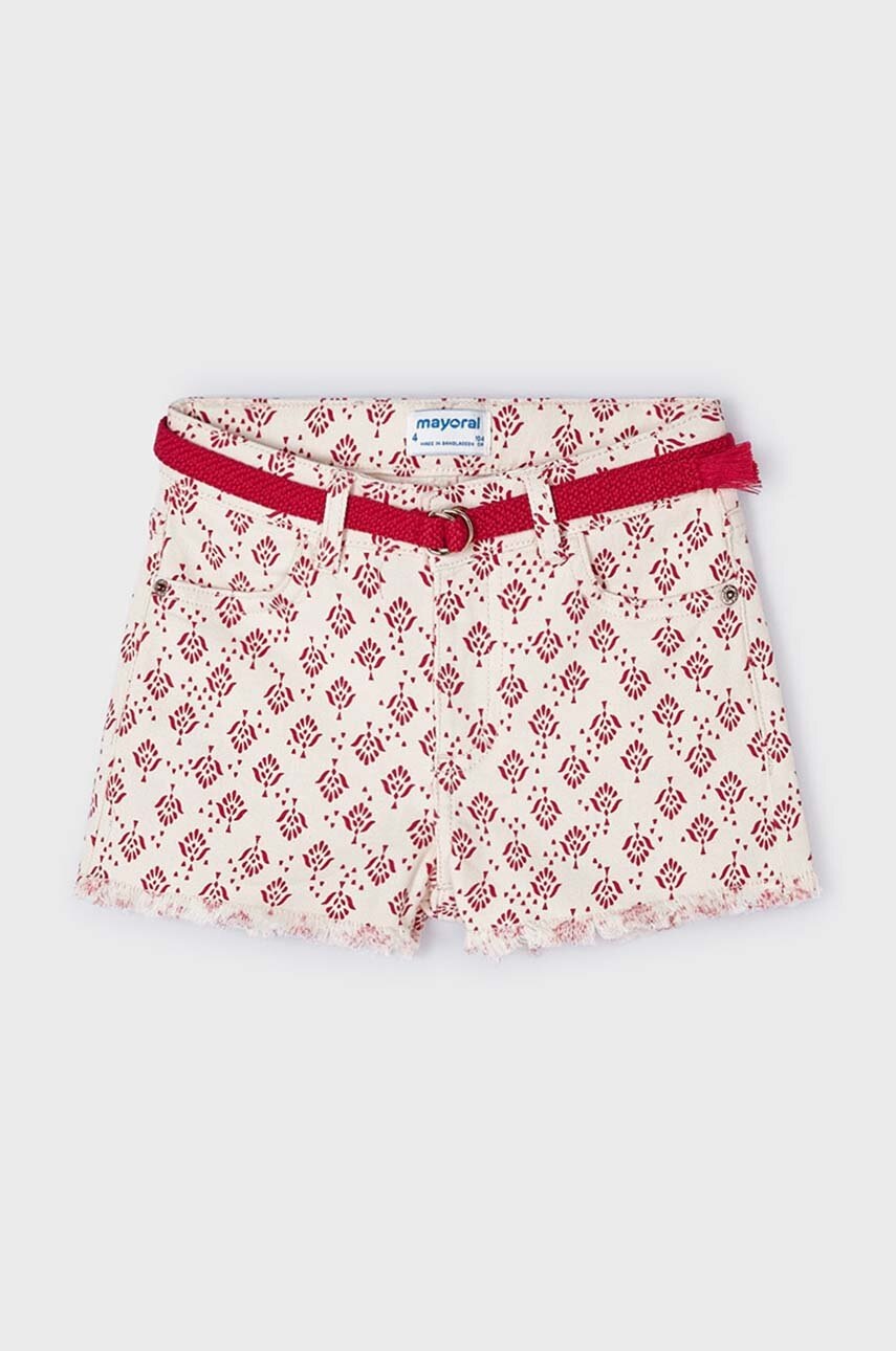 Дитячі штани Mayoral колір помаранчевий візерунок