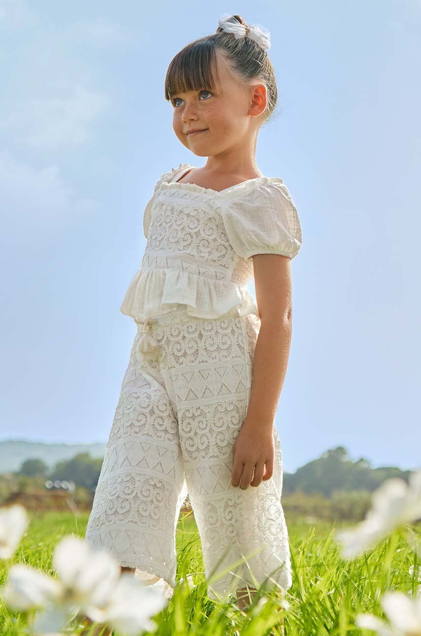 Mayoral pantaloni copii culoarea bej, neted Mayoral pantaloni copii culoarea bej, neted